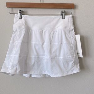NWT Lululemon Pace Rival Skirt Long 15" White Size 2